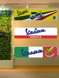 60x240cm Vespa Flag Banner Tapestry Polyester Printed Flag Garage or Outdoor For Decoration