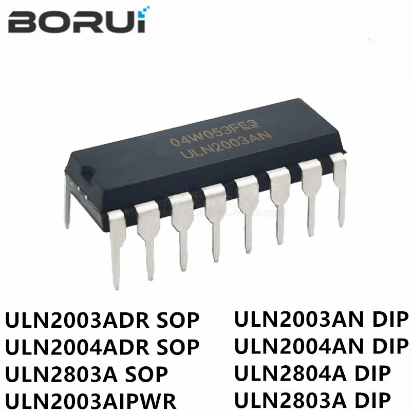 10PCS ULN2003AN DIP-16 ULN2003 ULN2003APG DIP ULN2003ADR ULN2004AN ULN2004ADR ULN2004 ULN2003AIPWR ULN2003A ULN2803 ULN2803APG