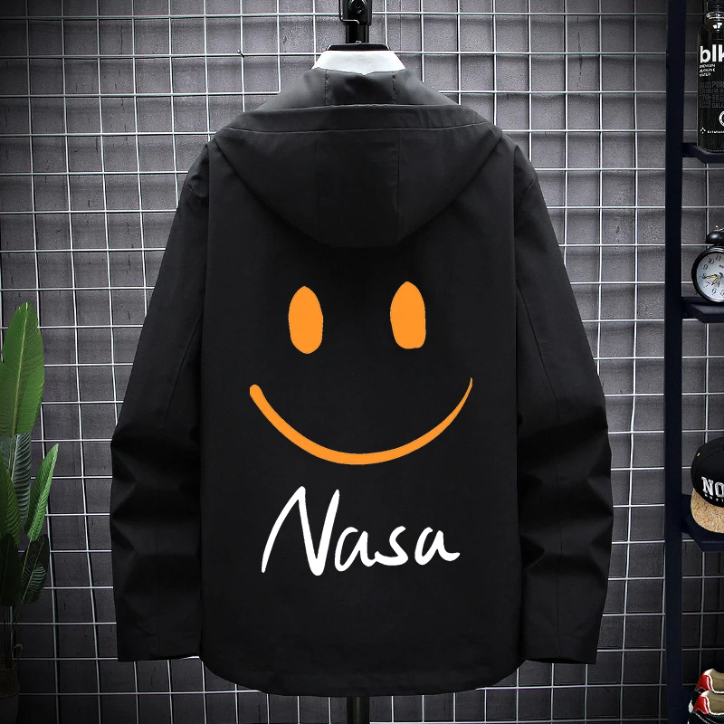 

Men's Hooded Jaet Thiened Fce Anti-wind Autumn Winter Casual Trendy Brand Leather Coat Casual Loose Fit Teenagers