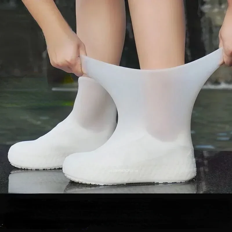 Latex WaterProof Shoe Covers Uni Shoes Protectors Reusable Non-Slip Rain Boot Overshoes Walking Shoes Accessories