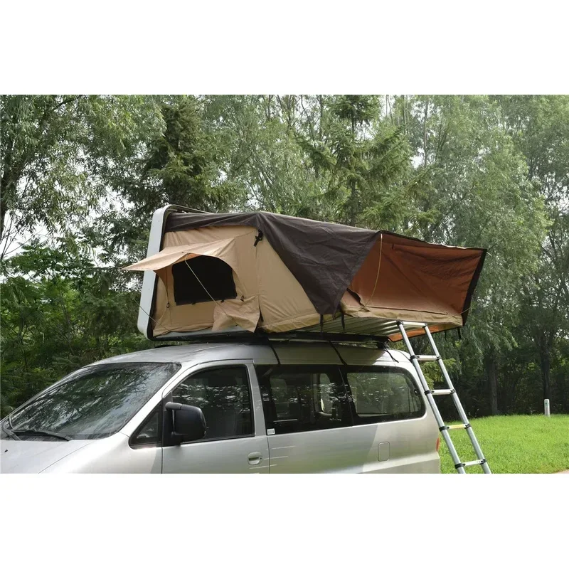 KQX Factory Hot Selling Hot Sale Outdoor Camping Ox Carbon Steel Frame Hard Car Roof Tent Camping