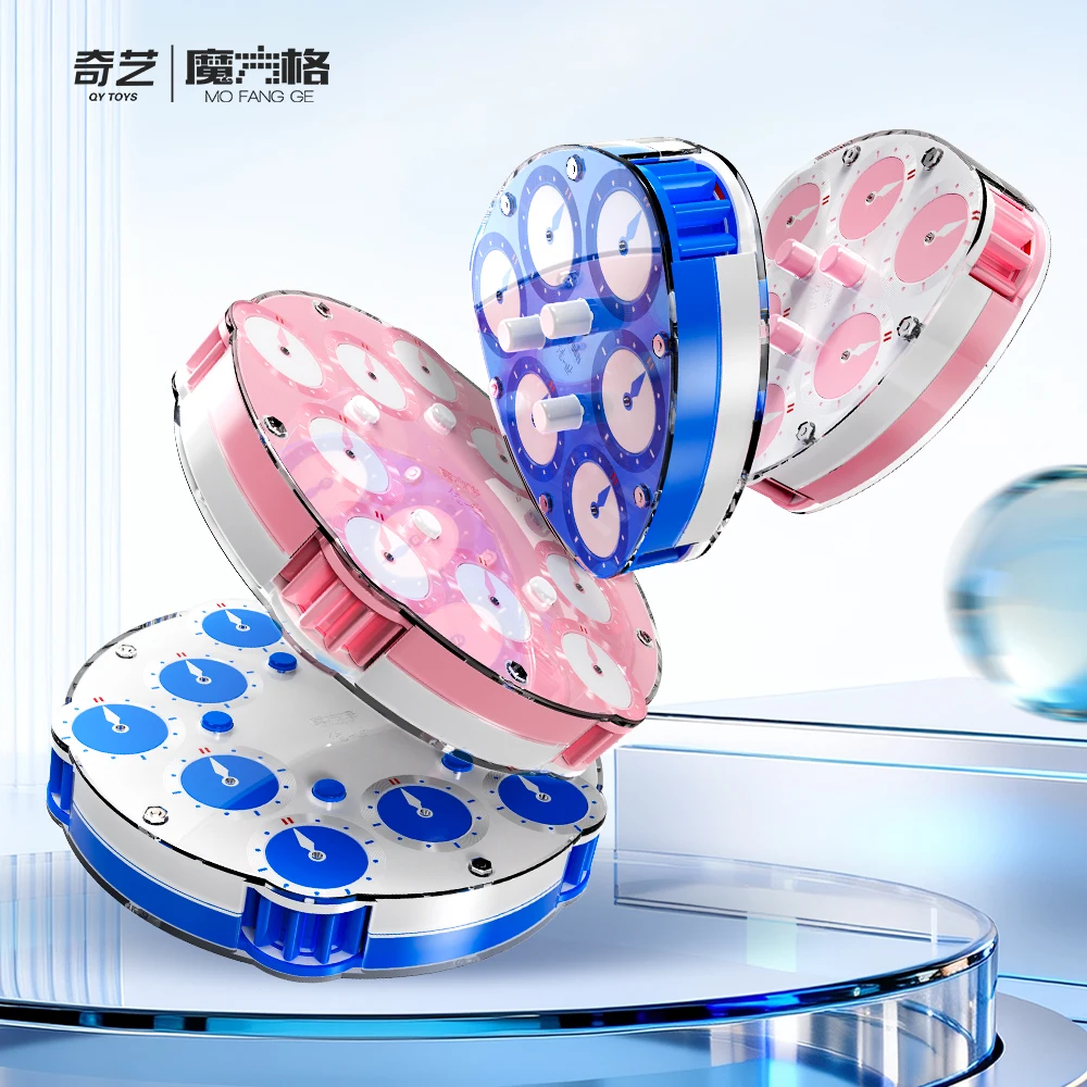 [Picube] Qiyi Chuanshi Magnetic Magic Clock Cube 3-pin 5-pin Pink Blue Profissional Clock Intelligence Gear Children's Toys