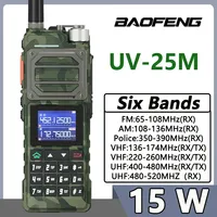 BAOFENG UV-25M Walkie Talkie Camo High Power 50KM 136-520MHz 999CH Type-C Charger Two Way Radio UV-25L Six Band BF-X5 Pro