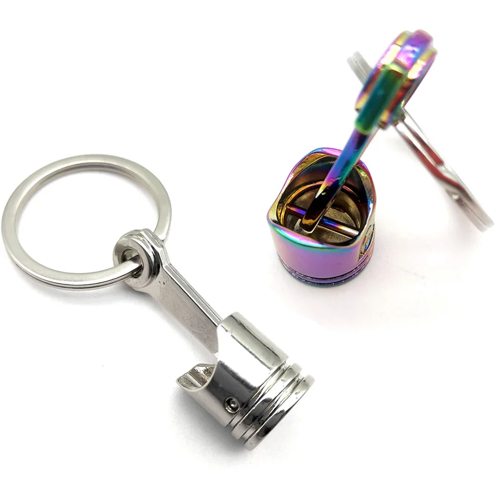 

Car Engine Piston Style Keychain Key Ring Creative Colorful Metal Piston Model Keyring Key Pendant KeyChain decor Car Accessory