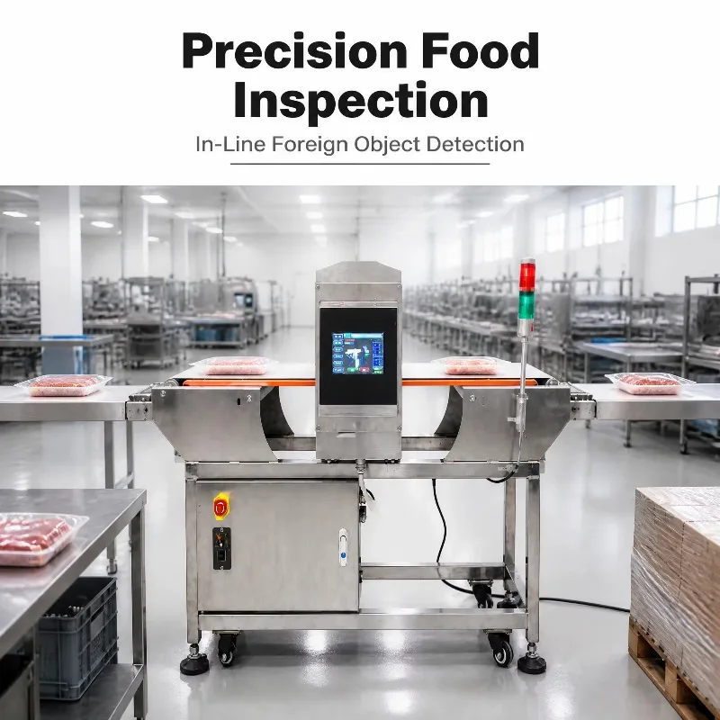 Automatic Digital Multi Frequency Stainless Steel Tramp Metal Food Processing Food Production Line Metal Detection Machine