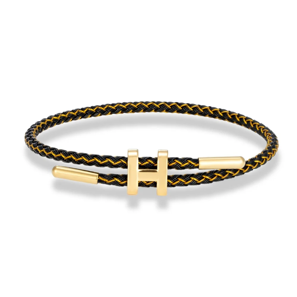 Mehrfarbiges Edelstahl-Drahtseil Verstellbares Armband Wasserdicht Nicht Verblassend Luxuriöser Minimalistischer Paarschmuck Geschenk für Männer Frauen