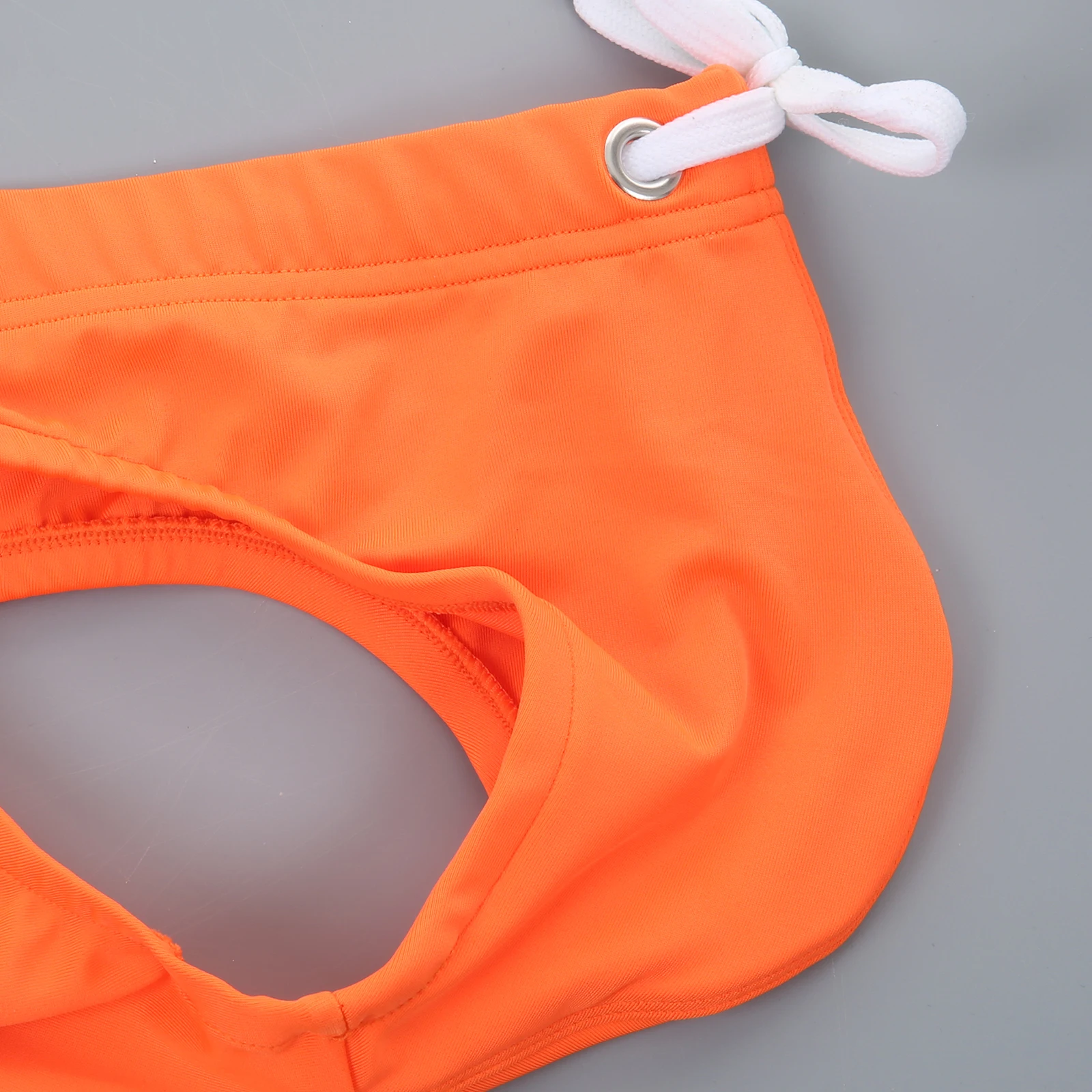 Herren-Slips mit niedriger Taille, Bikini-Unterwäsche mit Kordelzug, sexy Unterwäsche, weiche U-förmige Unterhose, lässiger Slip, klassisch für den Alltag – Detail 15