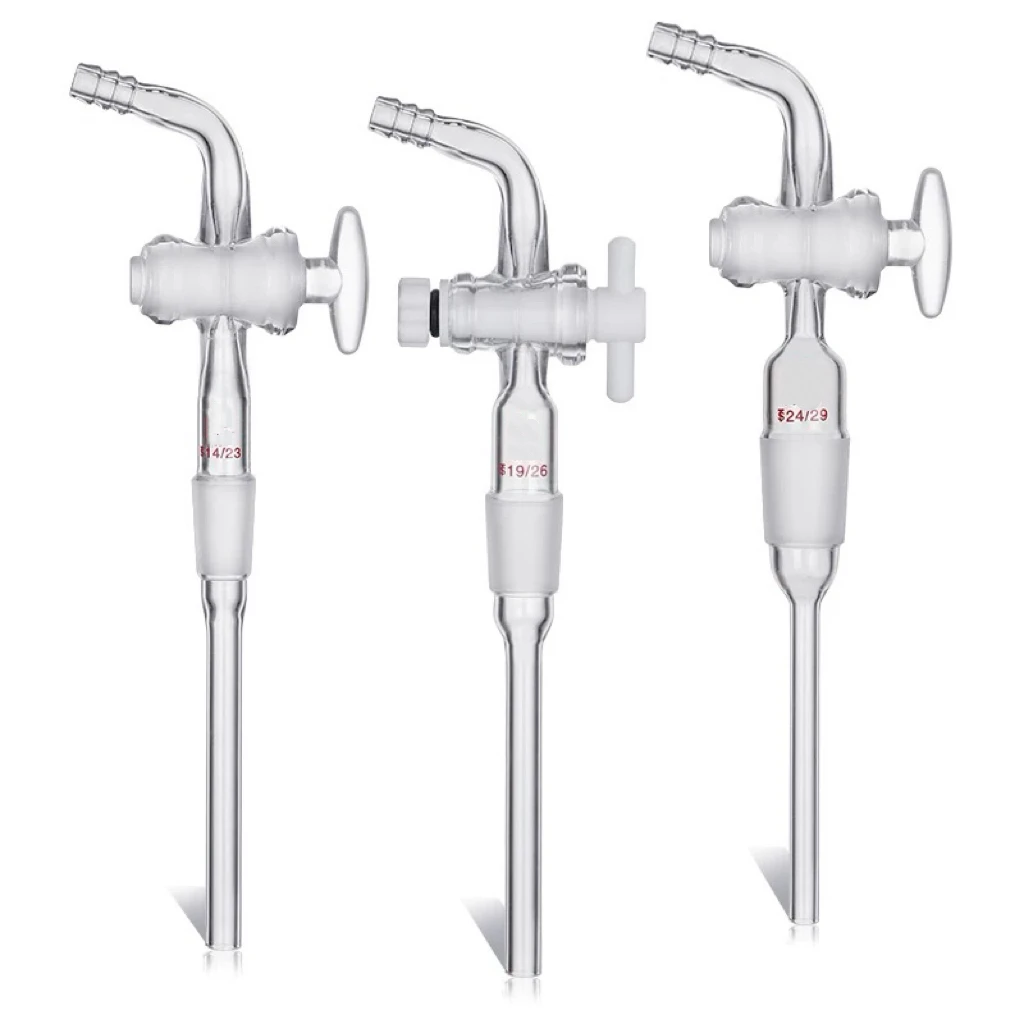14/19/24/29 # Rotary Steaming Bottle Feeding Tube, Glass Feeding Piston Valve Rotary Steaming Feeding Tube,Grinding Mouth Lower