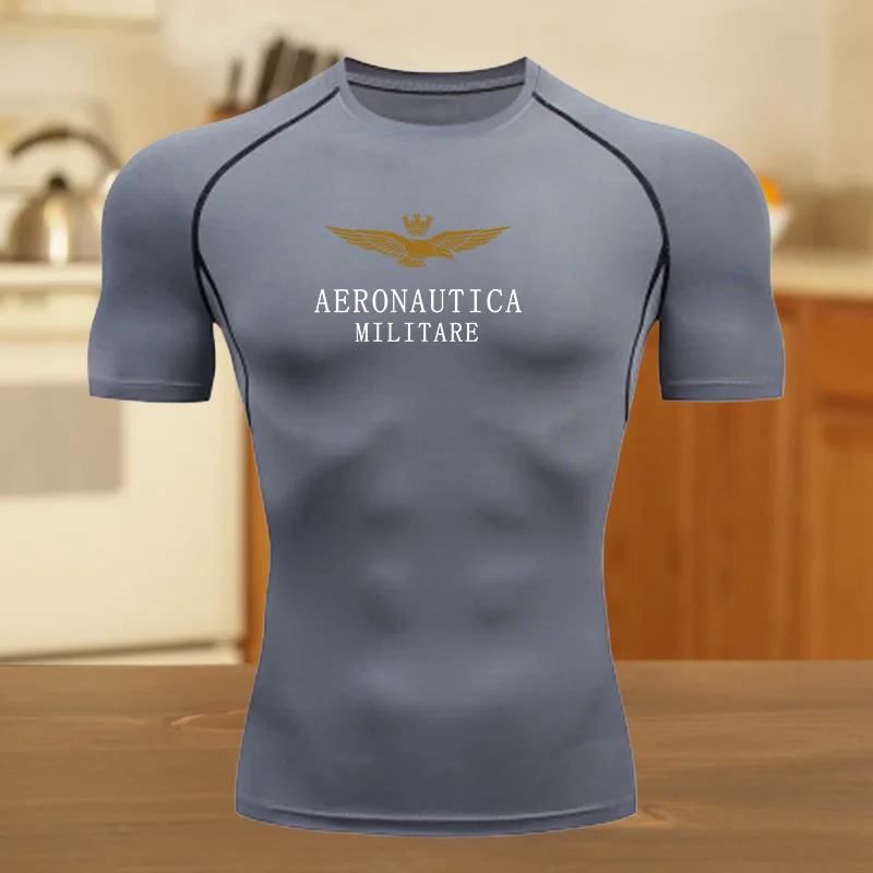 Compression T Shirt Men Bodybuilding Sportswear Short Sleeve Quick Dry Workout Shirts Sport Fit Tops Tee Gym Running T-shirt
