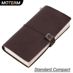 Moterm Compact Series Standard Size Traveler Notebook Full Grain Vegetable Tanned Leather Organizer Diary Sketchbook Planner