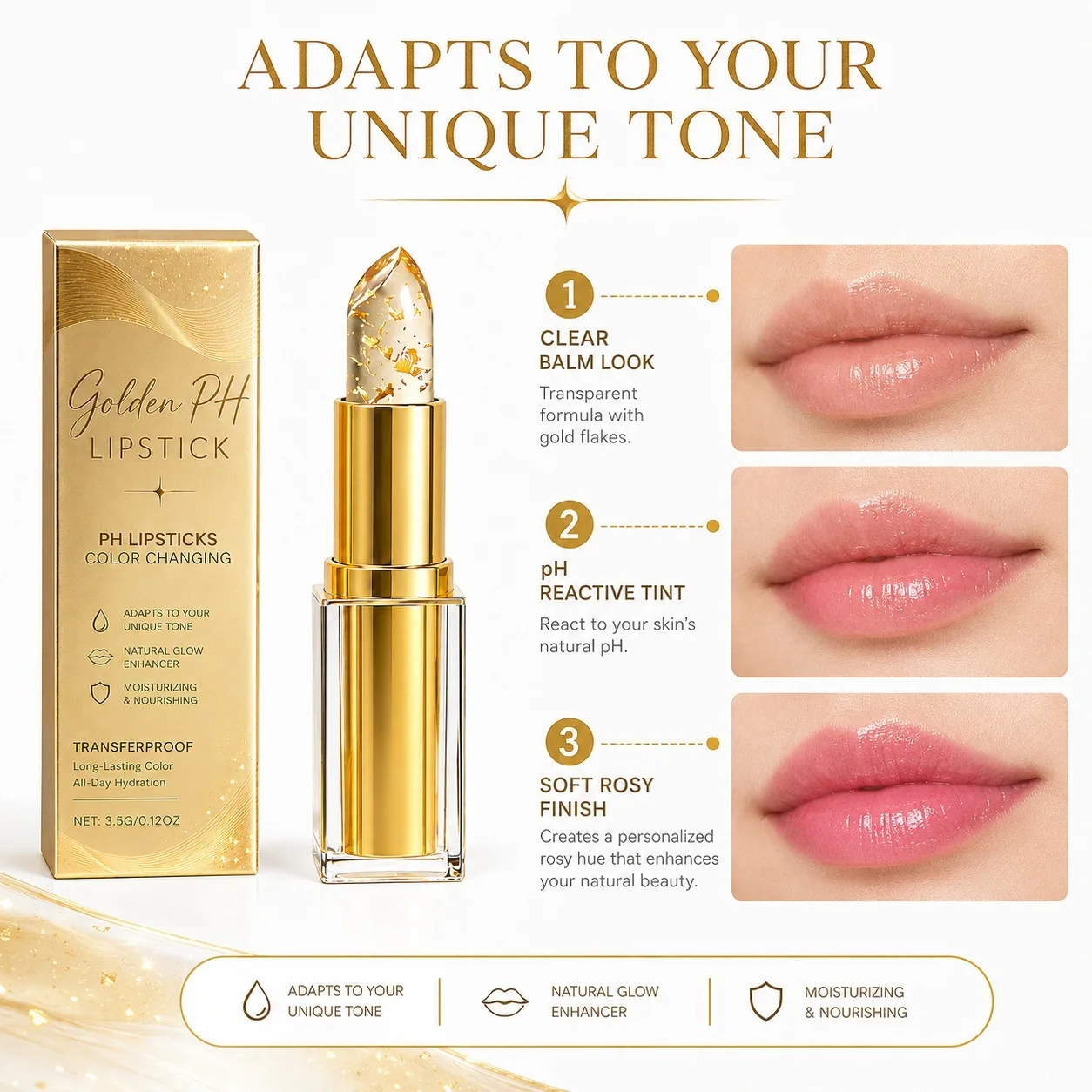 Lipstick Anti Dizziness Gilding Warm Discoloration Lipstick Moisturizing, Non Fading, Anti Cracking, and Fade Lips