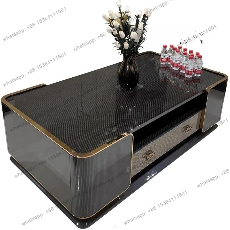 

Italian light luxury solid wood coffee table TV cabinet corner sofa combination simple luxury creative living room furniture