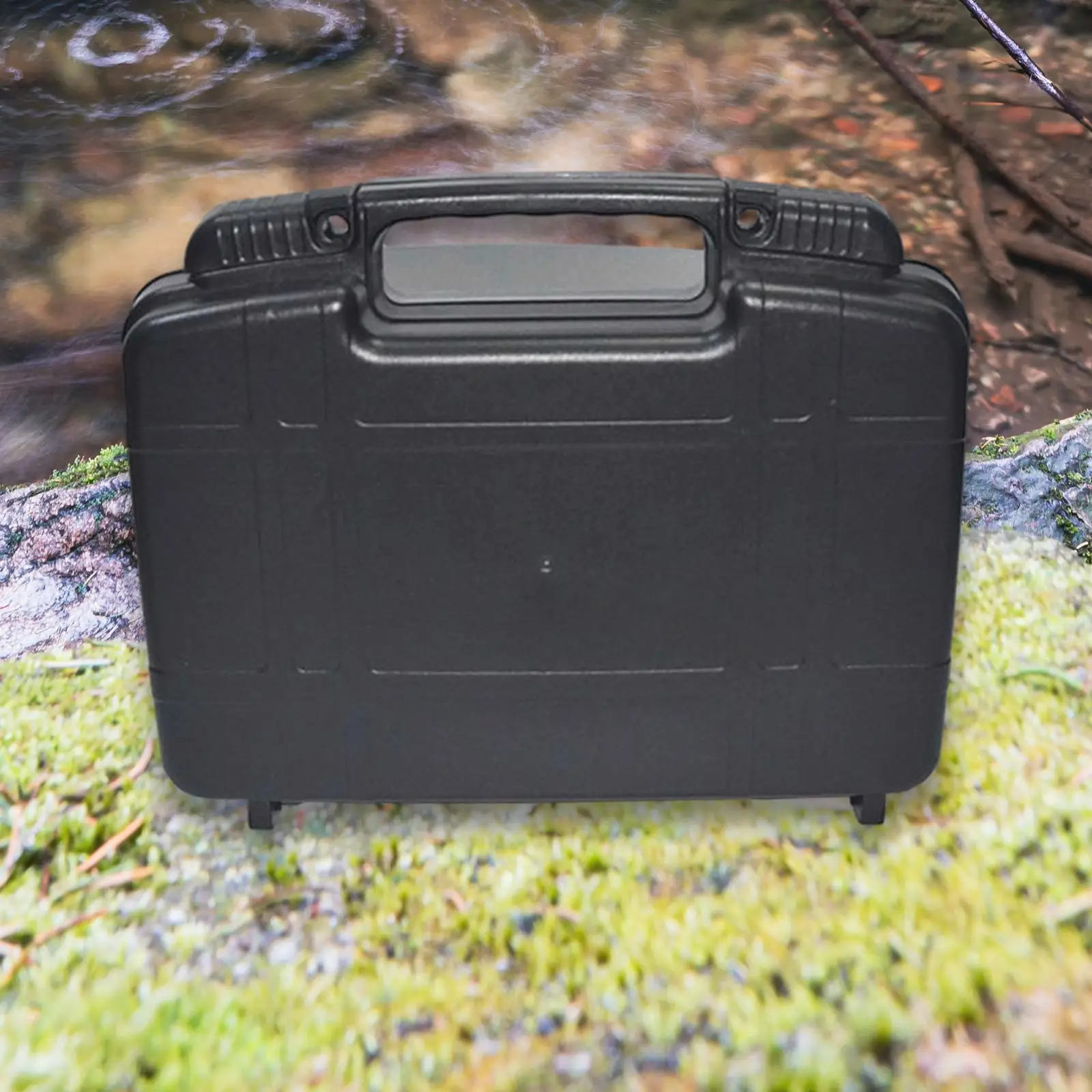 Portable Tool Box Carrying Case Sealed Empty Box Water Resistant Storage Box Black Easy to Carry for Outdoor Survival