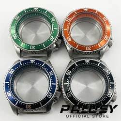 42mm Silver Stainless Steel Black Orange Blue Green Ring Titanium Bezel Watch Case Fit SKX007 SKX009 NH35 NH36 Movement