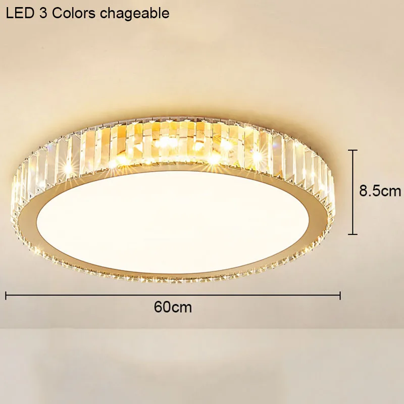 Nordic Minimal Luxury LED Ceiling Lights Crystal Golden Ceiling Lamps Home Decor for Dinning Living Room Lobby Restaurant Lustre