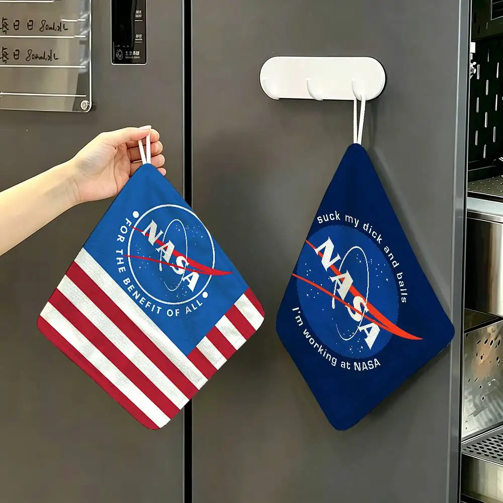 Classic Hit N-NASA-A 2024 Hanging Kitchen Towel, Polyester Cotton Material, Multipurpose Hand Wiping Towel for Family