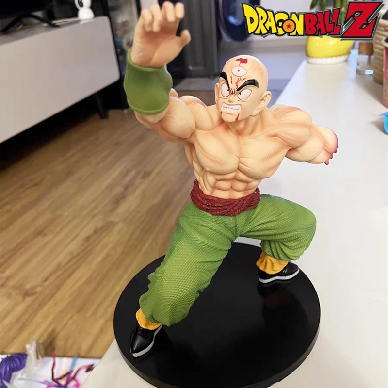 

24cm Dragon Ball Brockback Tien Shinhan Cartoon Peripheral Anime Action Figures Model Collect Ornaments Toy Children Xmas Gifts