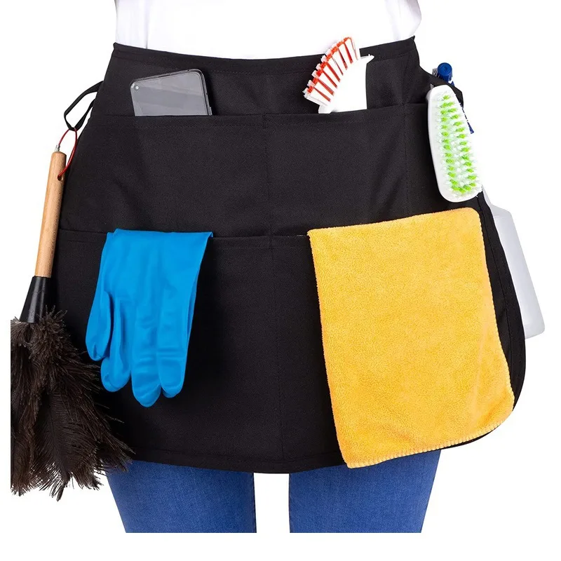 

5-Pocket Waterproof Professional Cleaning Apron Cleaning Caddy Aprons for Cleaning Work of House Hotel