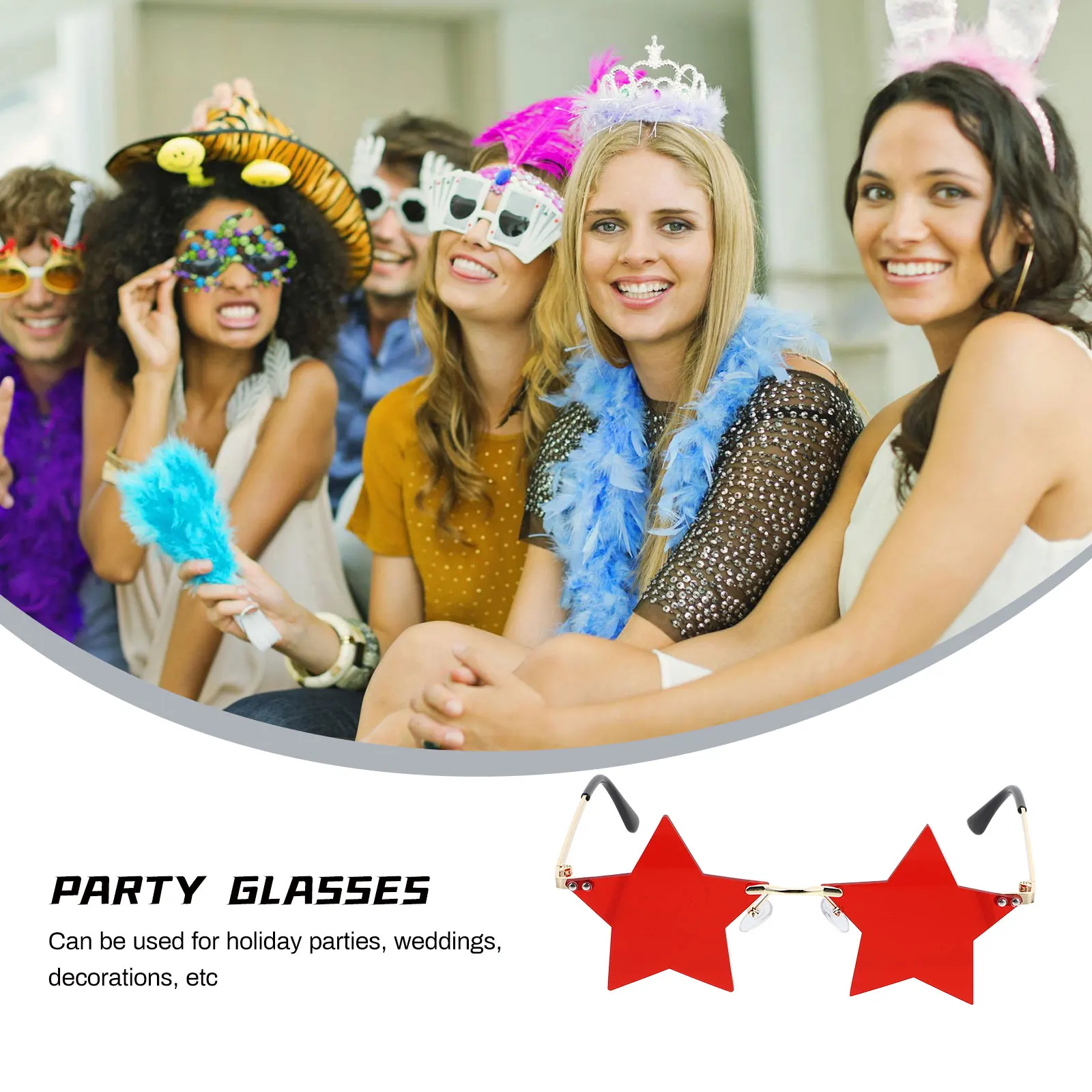 

Personalized Unique Rimless Sunglasses Star Shaped Glasses Fashion Eyeglasses Unisex Sunglasses Party Women Men Street Travel