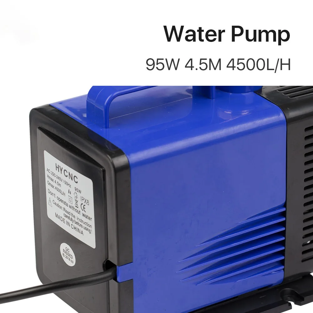 Pompa dell'acqua sommergibile CNC 95W 4.5M 4500L/H IPX8 220V per macchina da taglio per incisione Laser CO2