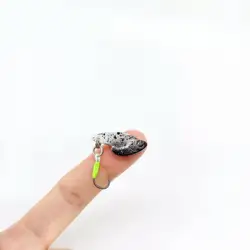 DUODUOYU 1PCS New Mini Metal VIB Fishing Lures 3g/25mm Vibrations Spoon Lure Bass Artificial Hard Bait with Single Hook Tackle