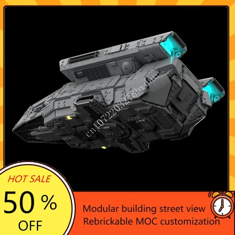 4729PCS Delta-class DX-9 troop transport (Fractal) Space War Military MOC SpaceShip Battle Model Custom Puzzle DIY Model To Gift