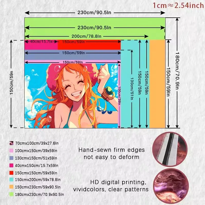 1 قطعة نسيج شخصية الرسوم المتحركة الملونة مع الشعر البرتقالي قبعة الوردي الأزرق بيكيني أعلى ، السماء الزرقاء خلفية جدار الفن لعمل مريح