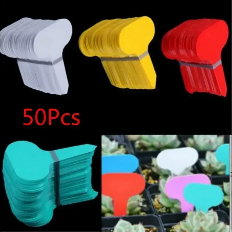 

50Pcs T-type Garden Pots Planters Plant Labels Plant Tag Label Plastic Nursery Tray Garden Plant Label Thick Tags Mark