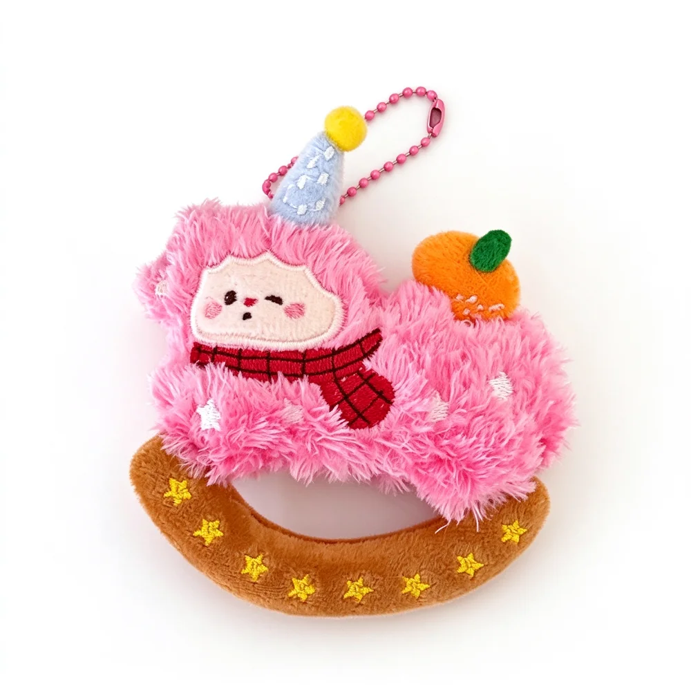 Gift Pendant Fluffy Curly Haired Lamb Pendant Lightweight Cute Plush Sheep Keychain Lovely Soft Sheep Pendant Women