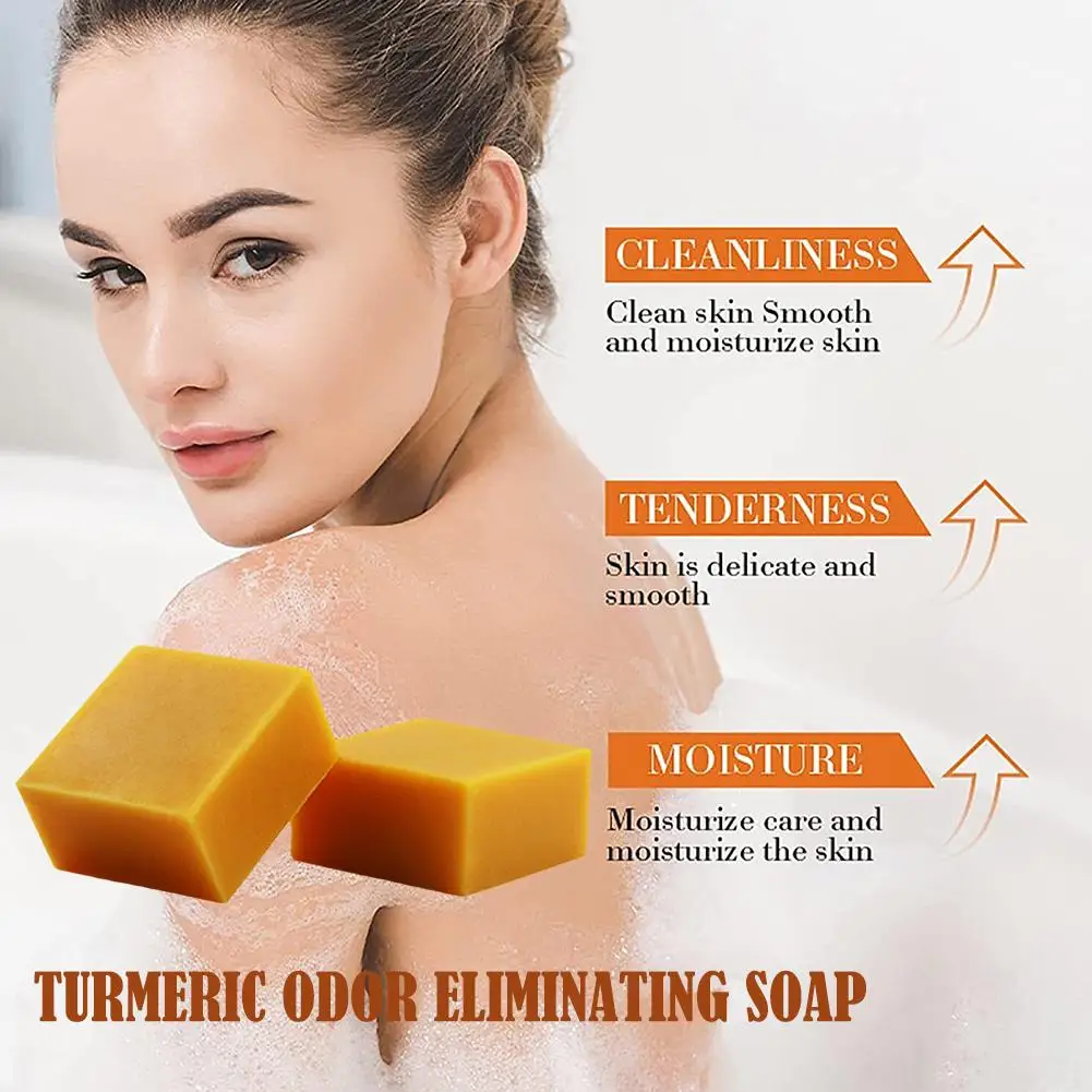 

Turmeric Whitening Soap Natural Body Care For Clean, Oil Control, And Brightening Skin Q0D7