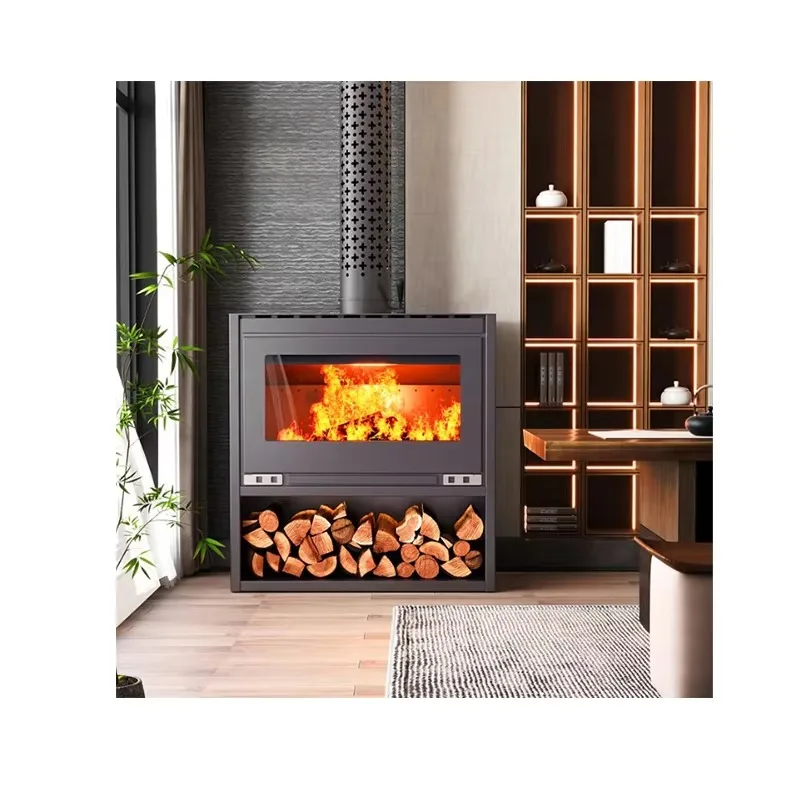 حريق حقيقي حرق الخشب التدفئة حرق الخشب الموقد غرفة المعيشة مدفأة الحديد الزهر المواقد حرق الأخشاب