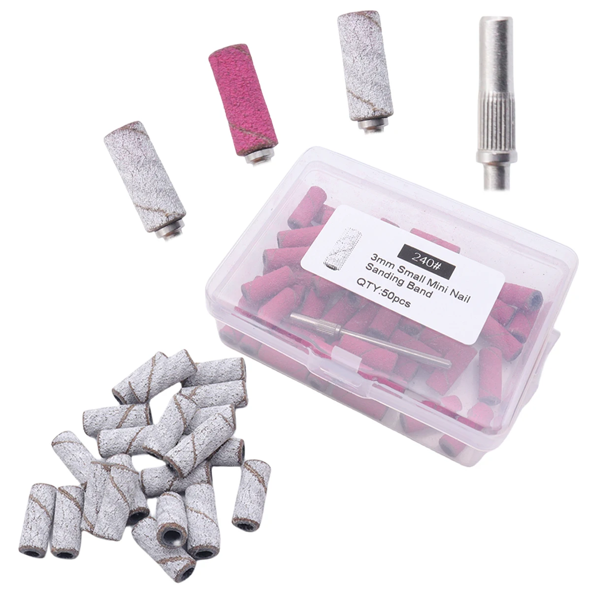 

51 шт., мини-сверло для ногтей, сверло для ногтей, сверло для ногтей, шлифовальные ленты 3 мм