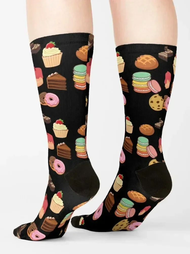 Baked dessert goods Socks anti slip football Men's fashionable Run Designer Man Socks Women's