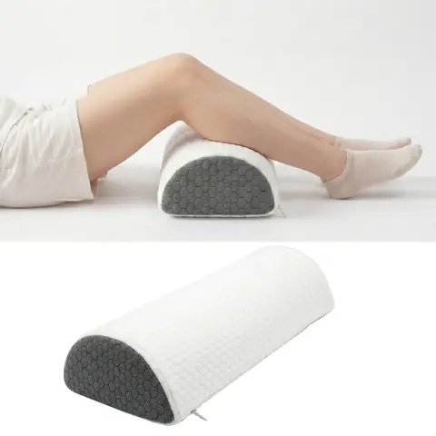 Knee Pillow for Side Sleepers, Ergonomic Memory Foam Leg Pillow for Sciatica Hip Back Pain Relief, with Washable Cover