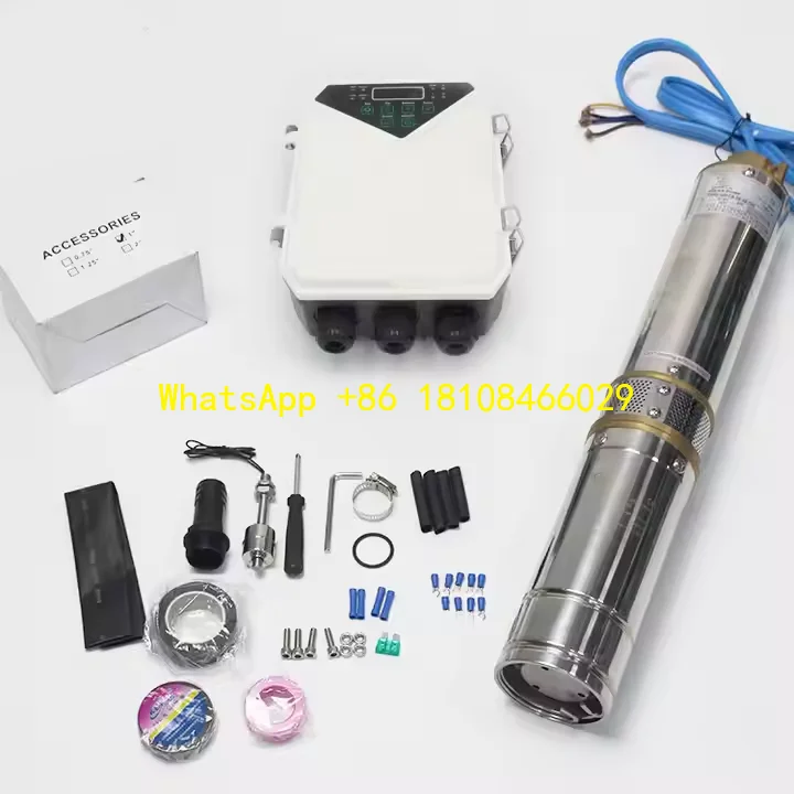 

600W DC Brushless High-Pressure Solar Submersible Pump 48V High-Voltage Stainless Steel Water Pump for Farm Solar Water Pump