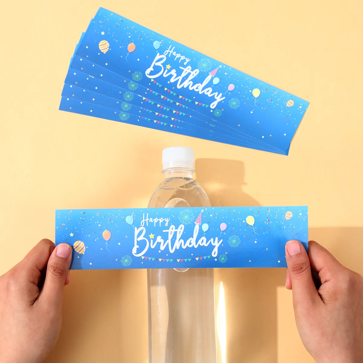 Blaue Flaschenaufkleber, Geburtstag, Urlaub, Partydekoration für Zuhause, Flaschenaufkleber, Baby, alles Gute zum Geburtstag, Babyparty, Partyzubehör