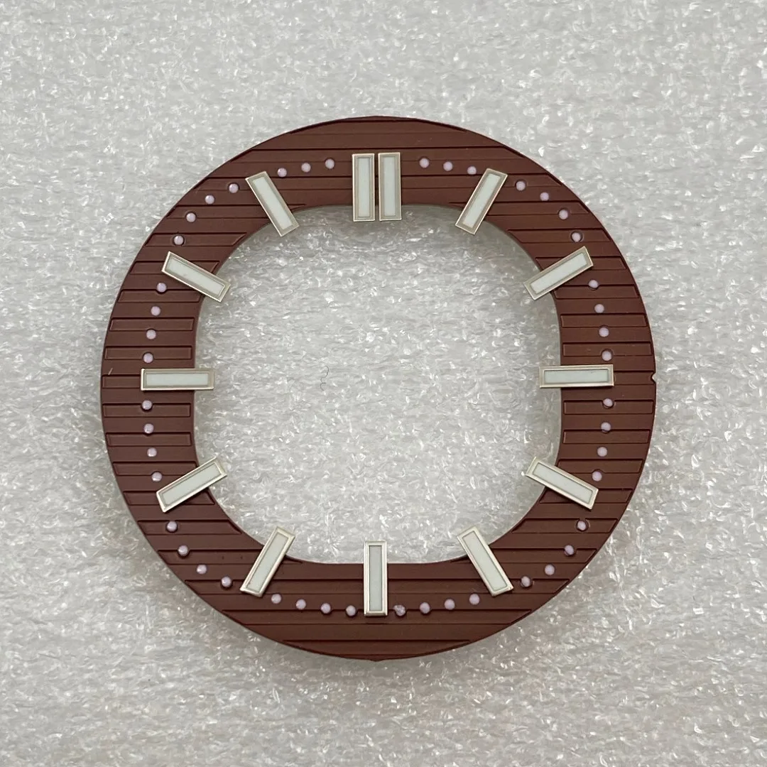 قرص NH38 معدل جديد مجوف نوتيلوس أخضر حرفي مضيء 30.5 ملم مناسب لآلات NH38 NH70 #6