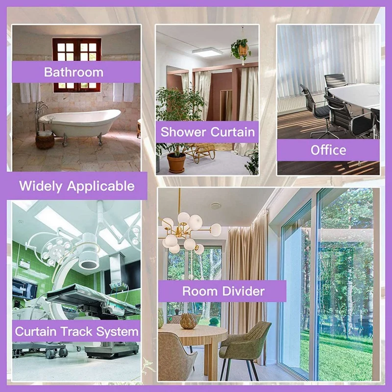 Hot 2X Flexible Bendable Ceiling Curtain Track, Ceiling Mount For Curtain Rail, Room Divider Ceiling Track 9.8FT