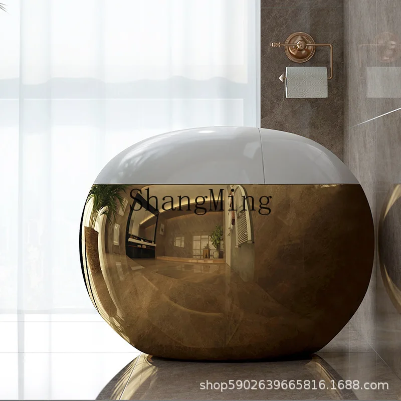 

CL Toilet Household Egg-Shaped Toilet Small Apartment Siphon Style Light Luxury High-End Feel Bathroom