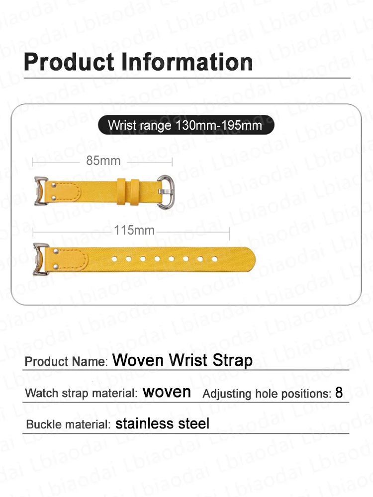 Original Strap for Xiaomi Mi Band 8 Bracelet Fashion Leather Replacement Wristband Miband 8 NFC nylon pulseira Mi Band 8 band