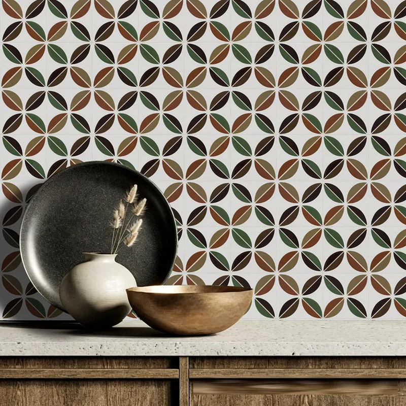 5PCS Self Adhesive PVC Tile Texture With 20×20cm Waterproof And Wear-resistant Tiles Refurbished Tiles Beautified Decorations