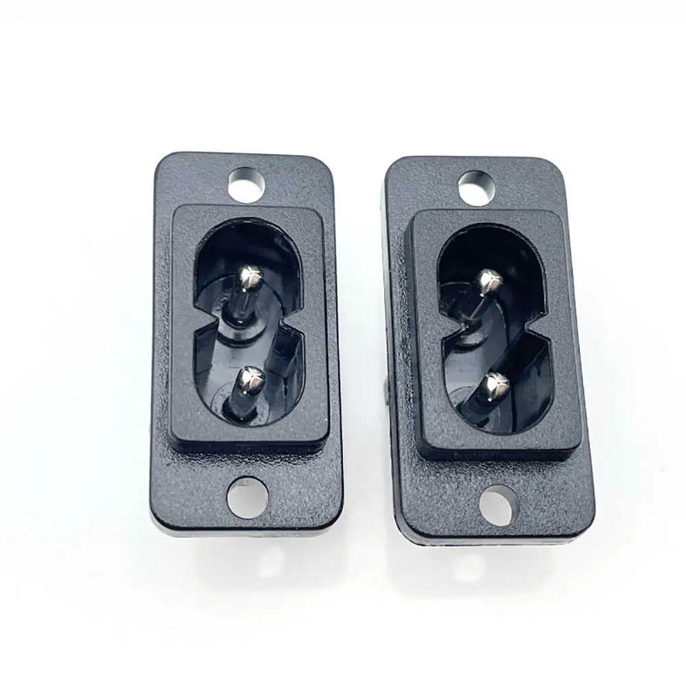 

100pcs C8 Power Socket Power Outlet Embedded Electric Connector AC 2.5A 250V 8-Shaped Plug Socket