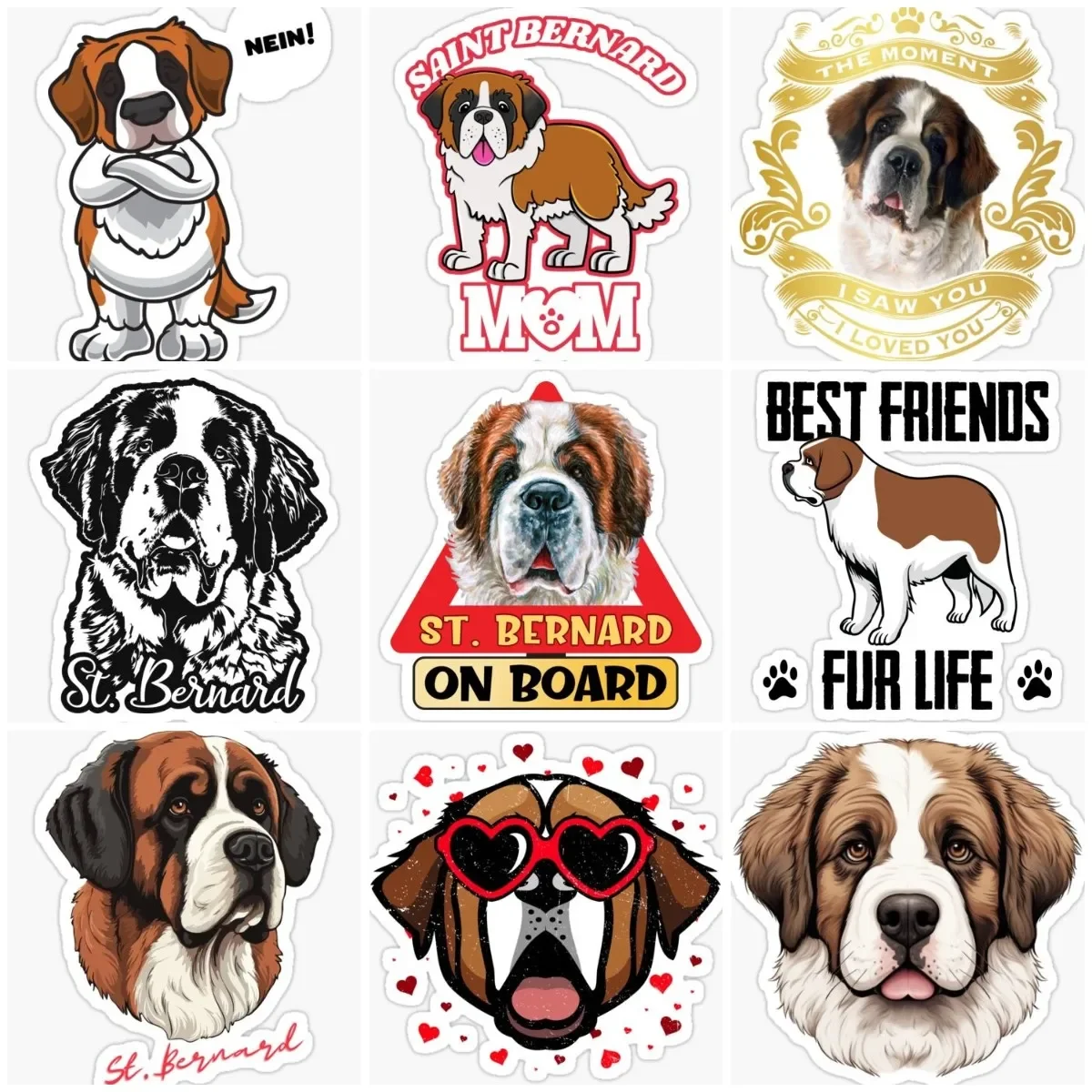 

Saint Bernard Dog Pets Creative Sticker Truck Car Motorcycle Accessories Camper Van Bike Off Road Wall Room Door Doghouse Decal