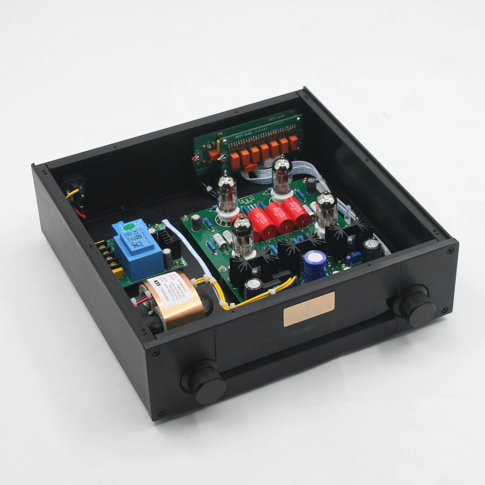 HiFiAMP PRT12A Stereo Preamplifier Preamp Remote Control dengan Tabung Vakum PSVANE ECC82/ ART 12AU7-S