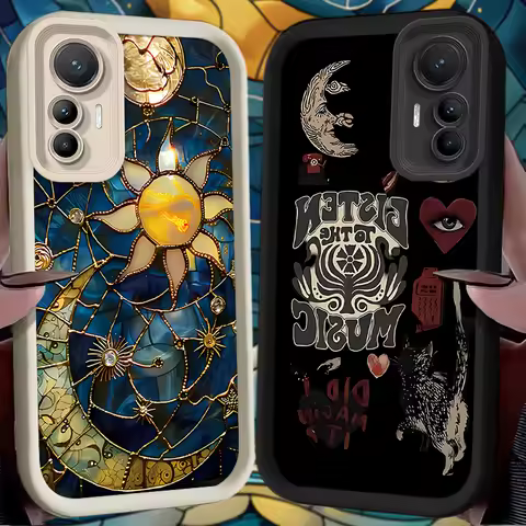 Aesthetic Print Sun &amp; Moon Case For Xiaomi Poco X7 F6 F5 X6 NFC F3 M6 Pro 4G Mi 13 12 11 Lite 5G 14 13T 12T 11T 14T Pro M5S TPU