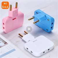 Ultrathin Expansion Plugs American And European 180 Degree Rotary Converter European Standard Two Round Flat Holes Without U