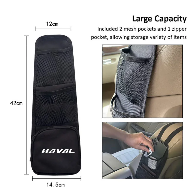 Car Seat Organizer Multifunctional Seat Back Side Hanging Bag Storage Bag For Haval H123679 M6 F7X Jolion Great Wall Accessories