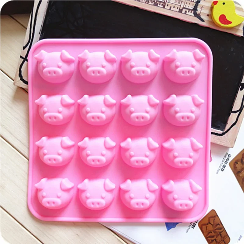 Pig Shape Silicone Mold Cavity Fondant Soap Candy Fondant Chocolate Kitchen Mould Accessories Chocolate Cookies Cake DIY Mold