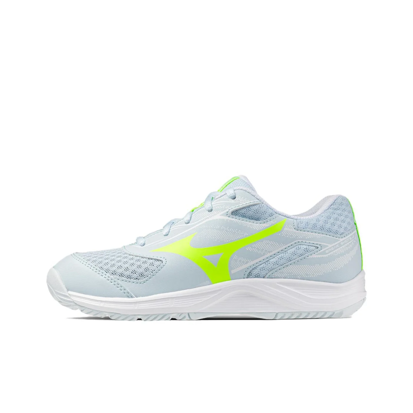 Mizuno BREAK SHOT 5 Jr.AC Low top Tennis Shoes Unisex Aqua Blue/Yellow 61GA255522