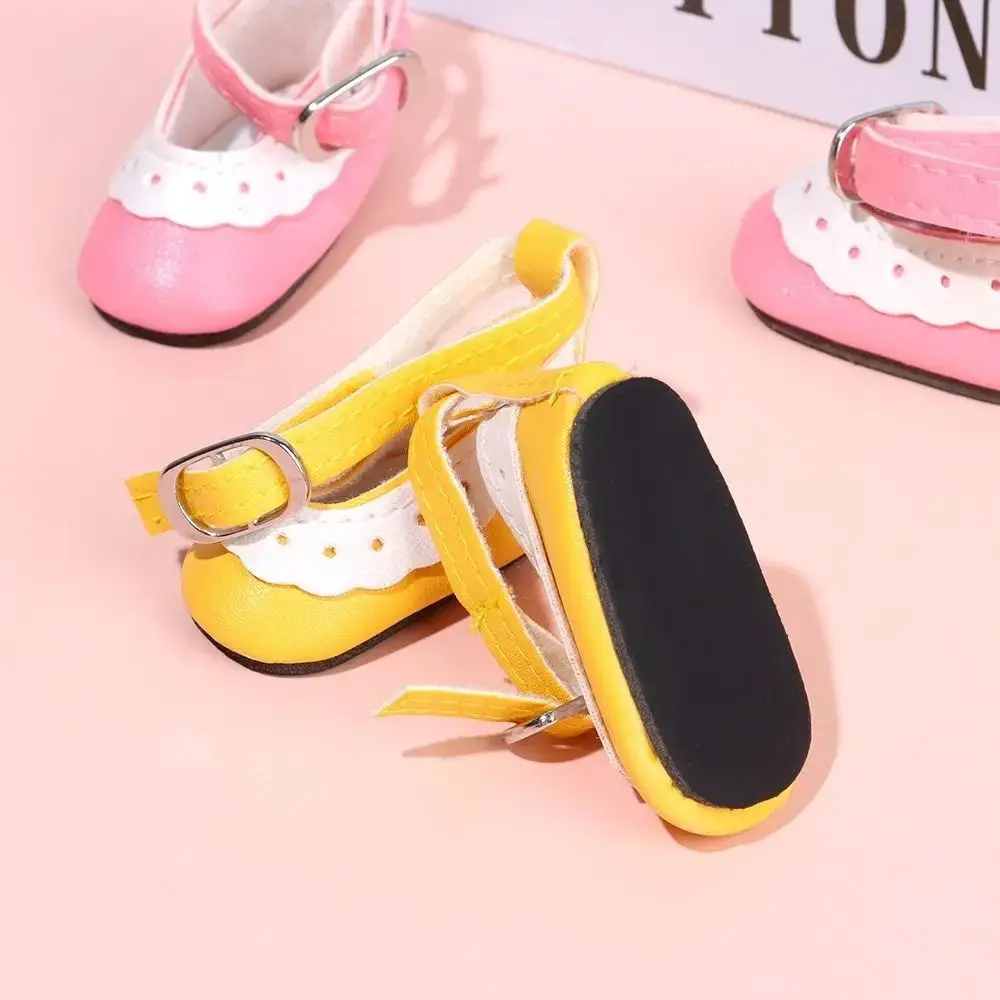 4.5cm Length 4.5cm Length Doll Shoes DIY PU Bright Leather Shoes Plimsolls Mini 1/6 Scale Mini Sneakers Girl Gift